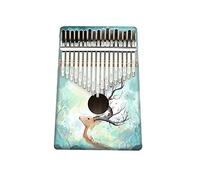Hearda Kalimba 17 Teclas Piano de Pulgar con Instrucciones de Estudio y Martillo de Afinación, Instrumento Musical Portátil Un Regalo para Niños, Principiantes Adultos (Venado Sika)