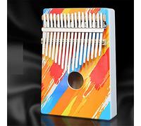 Hearda Kalimba 17 Teclas Piano de Pulgar con Instrucciones de Estudio y Martillo de Afinación, Pintura 3D Instrumento Musical Portátil Un Regalo para Niños, Principiantes Adultos (arcoíris)