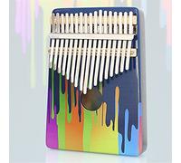 Hearda Kalimba 17 Teclas Piano de Pulgar con Instrucciones de Estudio y Martillo de Afinación, Pintura 3D Instrumento Musical Portátil Un Regalo para Niños, Principiantes Adultos (Pintura al óleo)