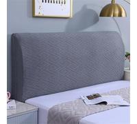 Hearda Laberinto de Jacquard Funda para Cabecero de Cama, Elástica Cabecera, Todo Incluido Prueba de Polvo Cabecero, Protector de Cabecero Cama para Decoración Dormitorio (Gris Oscuro,220cm)