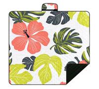 Hearda Manta Picnic, Manta de Playa con Patrón 3D Impermeable Aislante Térmico, Alfombrilla Plegable Portátil con Asa para Camping (Flor 6,150x200cm)