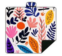 Hearda Manta Picnic, Manta de Playa con Patrón 3D Impermeable Aislante Térmico, Alfombrilla Plegable Portátil con Asa para Camping (Flor 1,200x200cm)