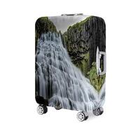 Hearda Paisaje Cascada Funda Maleta Elástica,Funda para Maletas 18-32Pulgadas,Cubierta de Equipaje Lavable y Reutilizable,Anti-Rasguños Anti Polvo Viajar Protectora (Paisaje,M (22-24 Pulgadas))