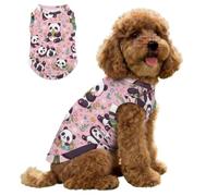 Hearda Panda Dibujos Animados Chaleco de Refrigeración para Perro,Chaleco de Enfriamiento para Mascotas Ligero y Transpirable,Camisa Verano Refrigerante para Pequeños Medianos Gatos (Rosa,L)