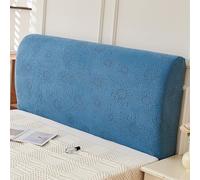 Hearda Patrón de Girasol Cabecera, Elástica Funda para Cabecero de Cama, Todo Incluido Prueba de Polvo Cabecero, Individual/Doble/King Protector de Cabecero Cama Decoración (Azul,200cm)