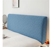 Hearda Patrón de Hojas Jacquard Cabecera,Elástica Funda para Cabecero de Cama,Todo Incluido Prueba de Polvo Cabecero,Individual/Doble/King Protector de Cabecero Cama Decoración (Azul,200cm)