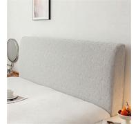 Hearda Patrón de Hojas Jacquard Cabecera,Elástica Funda para Cabecero de Cama,Todo Incluido Prueba de Polvo Cabecero,Individual/Doble/King Protector de Cabecero Cama Decoración (Gris Claro,220cm)