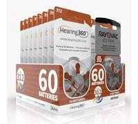Hearing360 Pilas para audífonos Rayovac Extra y Hearing360 tamaño 312 marrones (10 blísteres marrones)