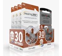 Hearing360 Pilas para audífonos Rayovac Extra y Hearing360 tamaño 312 marrones (5 blíster, 30 pilas)
