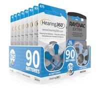 Hearing360 Pilas para audífonos Rayovac extra y Hearing360 tamaño 675 azul (15 blísteres, 90)