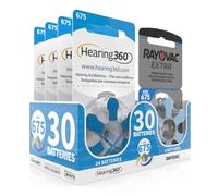Hearing360 Pilas para audífonos Rayovac extra y Hearing360 tamaño 675 azul (5 blísteres, 30)