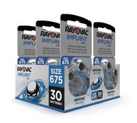 Hearing360 Pilas Rayovac Implant Pro+ 675I para implantes cocleares, tecnología Zinc-Aire, Larga duración, sin Mercurio ni cadmio (30 Pilas para implantes cocleares Rayovac)