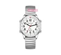 Hearkent Atomic - Reloj parlante inglés británico para ciegos, con discapacidad visual, plata, woman, pulsera
