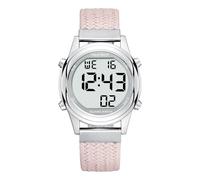 Hearkent - Reloj parlante digital para mujer con voz francesa agradable, pantalla LCD de gran número, para personas con discapacidad visual, ancianos o ciegos, Color rosa., Clásico
