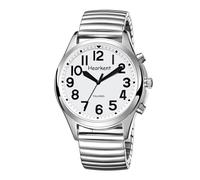 Hearkent Reloj parlante en español para Mujer con Correa expansible, Dice Hora, Semana y Fecha, Regalo práctico para Personas ciegas, Mayores o con discapacidad Visual - TG2210 Plata