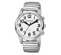 Hearkent Reloj parlante para Hombres en español con números Grandes, Reloj parlante para Personas Mayores, ciegas, con discapacidad Visual o de Edad Avanzada - TG2211 Plata