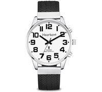 Hearkent Reloj parlante para personas con discapacidad visual y personas mayores, números grandes, reloj de voz para ciegos y ancianos, con acento americano claro, Blcak, Hombres, Reloj con