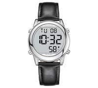 Hearkent Reloj Que Habla español para Personas Mayores o ciegas, Reloj parlante Digital, Regalo para Personas con Baja visión o discapacidad Visual(2117M Negro)