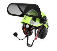 HEARMOR VOLTEK - Juego de casco de seguridad forestal, casco duro ABS con Bluetooth 5.3 Shield LD HM, protección completa para cabeza, ojos, cara y audición, a prueba de golpes, diseño ventilado