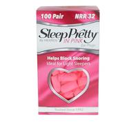 HEAROS Sleep Pretty in Pink - Tapones de espuma para los oídos, 100 pares