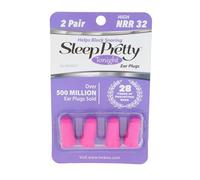 Hearos Sleep Pretty Tonight Tapones para los oídos, espuma NRR 32, 2 pares, rosa (5815)