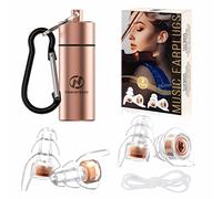 Hearprotek 2 pares Tapones oidos de Alta Fidelidad, silicona Cómodo tapones para los oidos ruido reutilizables-protección auditiva para Músicos,concierto,fiestas,festivals,estudiar (oro)
