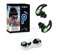 Hearprotek Tapones para los oídos para nadar, 2 pares de tapones para los oídos de agua reutilizables a medida para adultos para nadadores, ducha, piscina, baño, surf, kayak(Negro)