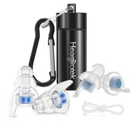 Hearprotek Tapones para Oídos Conciertos Alta Fidelidad, Reducción de Ruido 20 dB, Protección Auditiva para Músicos, DJ, Festival y Música en Vivo, Tapones Reutilizables (Azul)