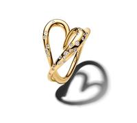 Pandora Anillo Corazón Forma Orgánica Con Gemas Engastadas | 54