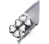 Heart 304 - Radiador de acero inoxidable con caja y clip | El enfriador en forma de corazón de acero inoxidable 304 enfría bebidas rápidamente sin diluir el sabor.