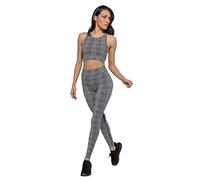 HEART and SOUL Leggings Donna-Houndstooth Sport, Negro, Regular Womens