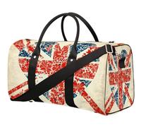 Heart Art - Bolsa de viaje con la bandera del Reino Unido para mujeres, hombres, niñas, niños, fin de semana, bolsa de equipaje de 22,7 L, bolsa de equipaje para deportes, gimnasio, yoga, color,