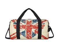 Heart Art - Bolsa deportiva con diseño de bandera del Reino Unido con compartimento para zapatos, bolsa de fin de semana, viajes, gimnasio, organizador de equipaje para mujeres, hombres, niños y niñas