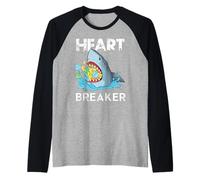 Heart Breaker Shark Shirt Valentine Shark Shirt Valentines Camiseta Manga Raglan