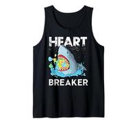 Heart Breaker Shark Shirt Valentine Shark Shirt Valentines Camiseta sin Mangas