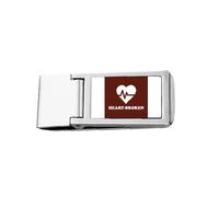 Heart-Broken Injury Fluctuation - Cartera de bolsillo con clip para dinero de acero inoxidable
