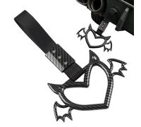 Heart Car Charm - No Fading Finish - Decorative Heart Shape Warning Sign | Automobile Decor Handle Strap Garage Workshop Highway Track Street Driveway Autocross Commute