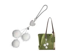 Heart Car Decor, Automotive Love Pendant, Plush Tool with Mirror Style, Pendant for Women Girls, Vehicle Aid, Practical Support for Truck Automotive Interior Home Workplace Celebration Event Gathering