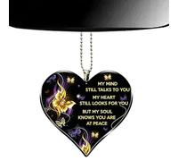 Heart Car Ornament, Automotive Love Decor, Hanging Auto Charm, Cute Car Accessory Easy Install, Men Women Girls Boys Vehicle Interior Rearview Mirror Backpack Decoration Gift