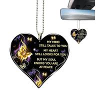 Heart Car Ornament, Automotive Love Hanging Decor, Cute Car Hangable Ornament for Rearview Mirror Interior Decoration for Men Women Girls Boys Vehicle Auto Accessories Backpack Charm