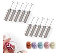 Heart Cat Eye Magnet For Nails, Heart Magnet For Cat Eye Gel Polish, Hearts Magnets For Nails, DIY Manicure Kit With Y-Shaped Guide Sticks (10PCS)