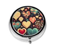Heart Crush Flower- Caja de medicina pequeña de tres compartimentos, portátil, puede almacenar vitaminas, aceite de pescado y productos de salud.