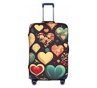 Heart Crush Flower - Funda lavable para equipaje, resistente a los arañazos, para equipaje de 18 a 32 pulgadas, Blanco, M