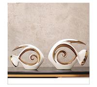 Heart Deco Ceramic Statue, Abstract Sculpture Deco, for Decoration Bedroom Table Decoration Office Apartment Sculptures and Statues,Fish White