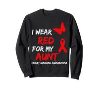 Heart Disease Awareness I Wear Red For My Aunt Ribbon Sudadera