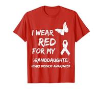 Heart Disease I Wear Red For My Granddaughter Ribbon Camiseta