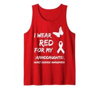Heart Disease I Wear Red For My Granddaughter Ribbon Camiseta sin Mangas
