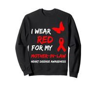 Heart Disease I Wear Red For My Mother-In-Law Ribbon Sudadera