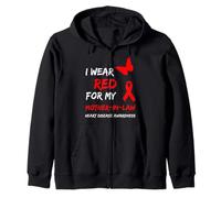 Heart Disease I Wear Red For My Mother-In-Law Ribbon Sudadera con Capucha