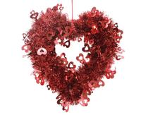 Heart Door Wreath - Romantic Holiday Ornament for Valentine Celebrations | Decorative Accent with Strong Frame & Charming Style for Entryway, Kitchen Wall, Wedding Reception, Party Atmosphere and Ever
